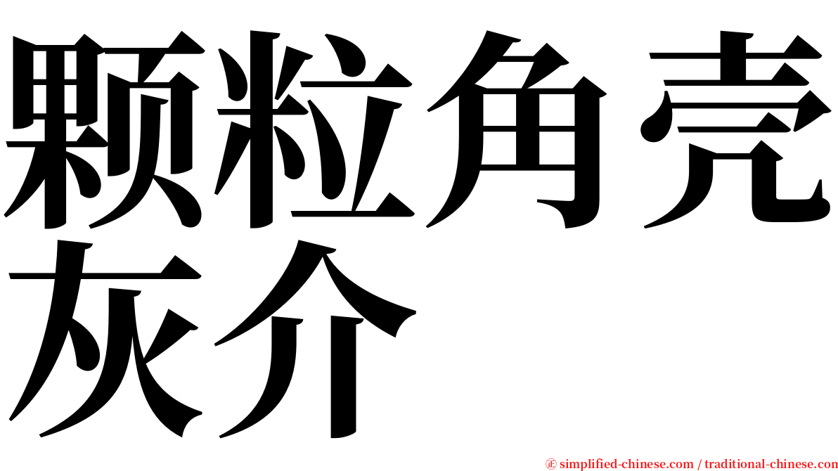 颗粒角壳灰介 serif font