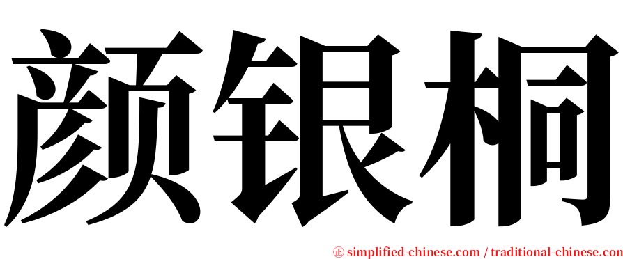 颜银桐 serif font