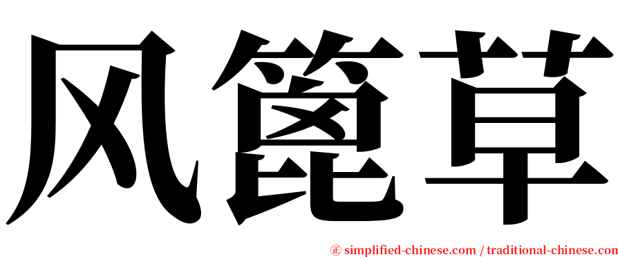 风篦草 serif font