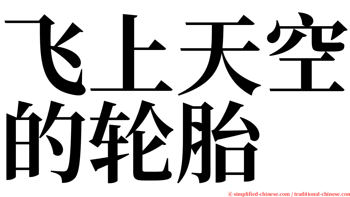 飞上天空的轮胎 serif font