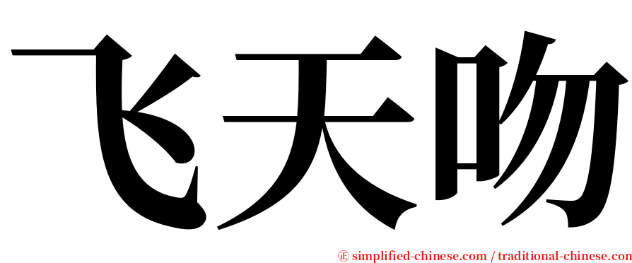 飞天吻 serif font