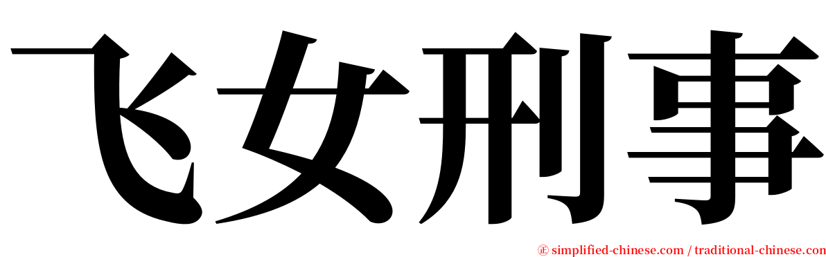 飞女刑事 serif font