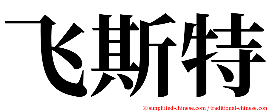 飞斯特 serif font