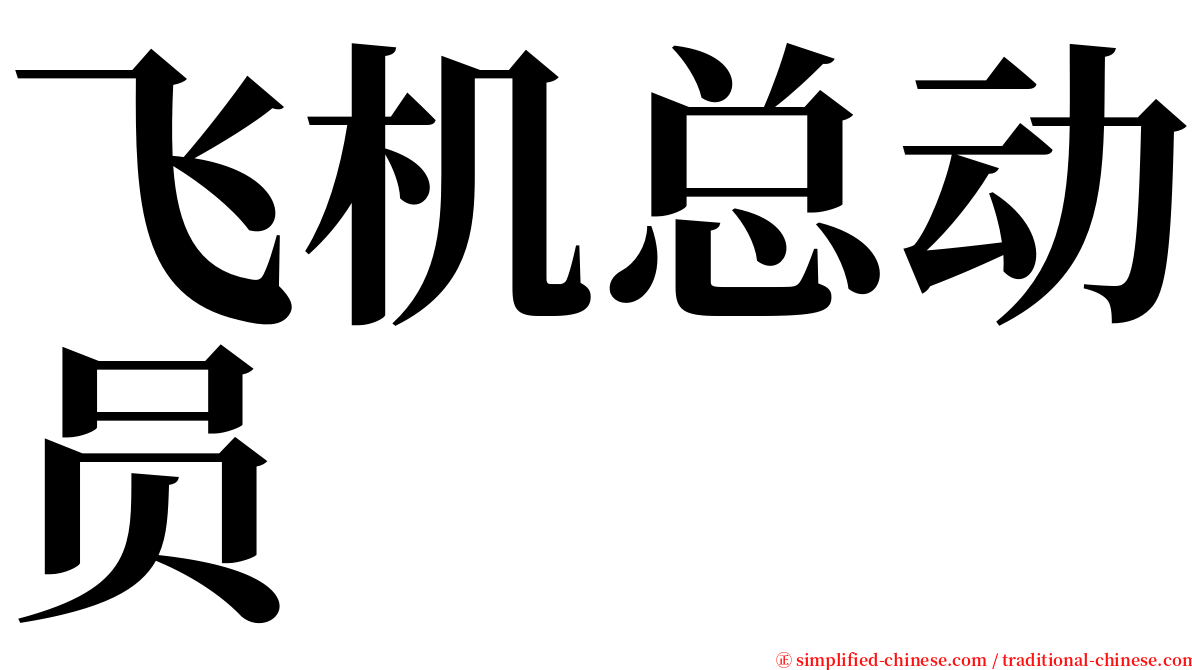 飞机总动员 serif font