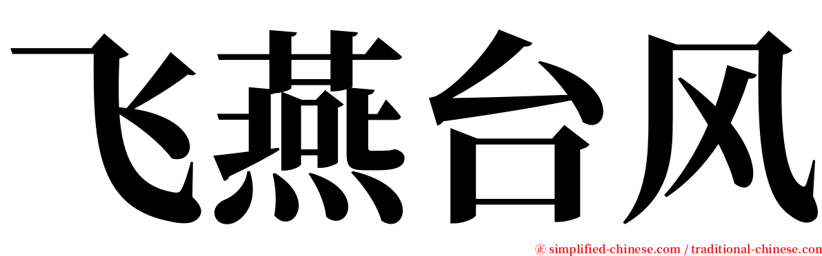 飞燕台风 serif font