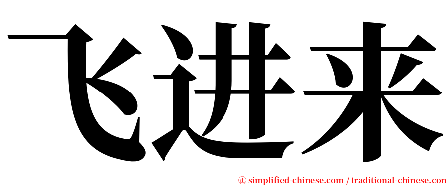飞进来 serif font