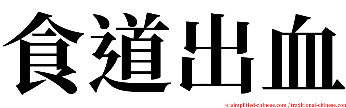 食道出血 serif font