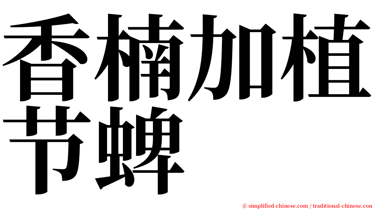 香楠加植节蜱 serif font