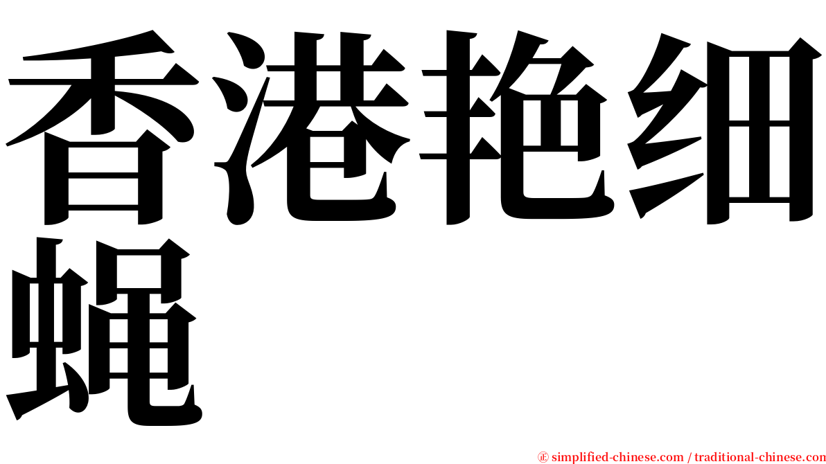 香港艳细蝇 serif font