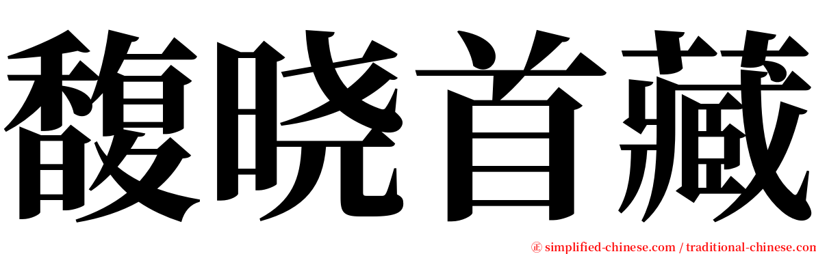 馥晓首藏 serif font