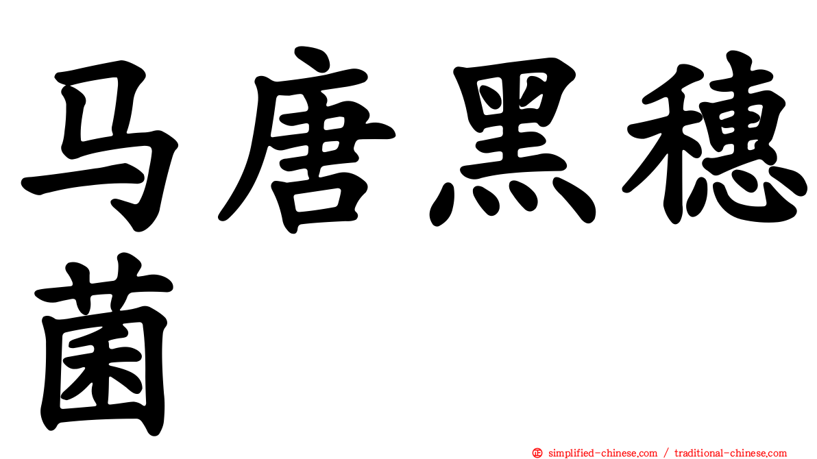 马唐黑穗菌