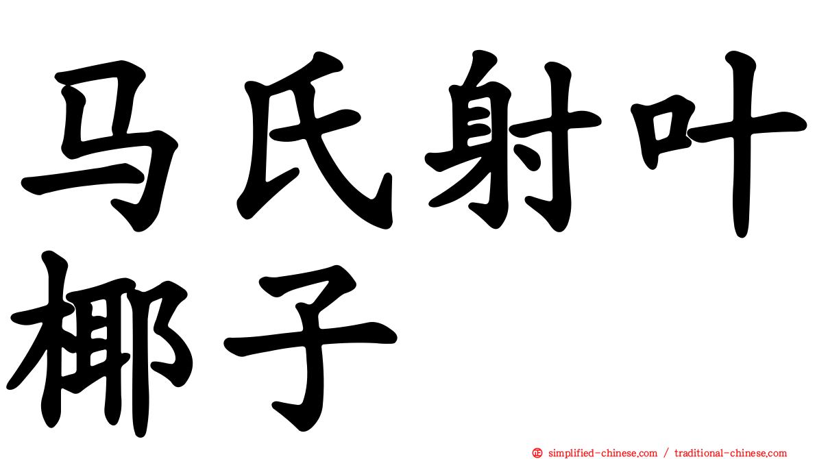 马氏射叶椰子