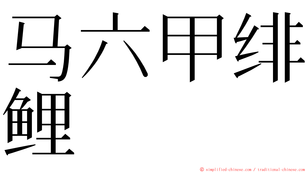 马六甲绯鲤 ming font