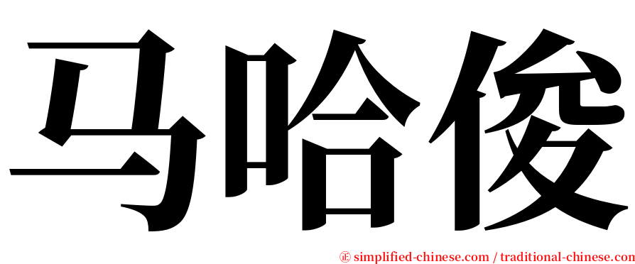 马哈俊 serif font