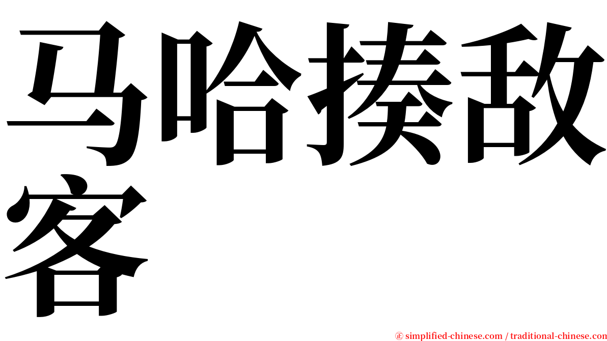 马哈揍敌客 serif font