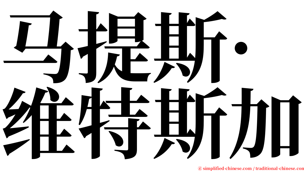 马提斯·维特斯加 serif font