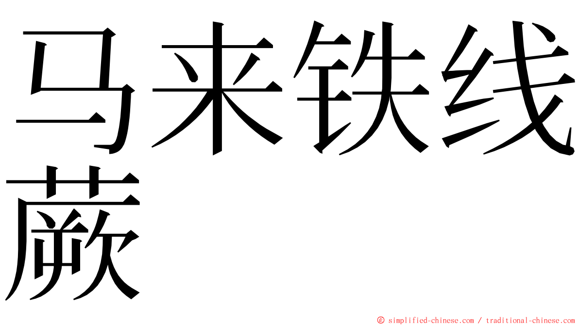 马来铁线蕨 ming font