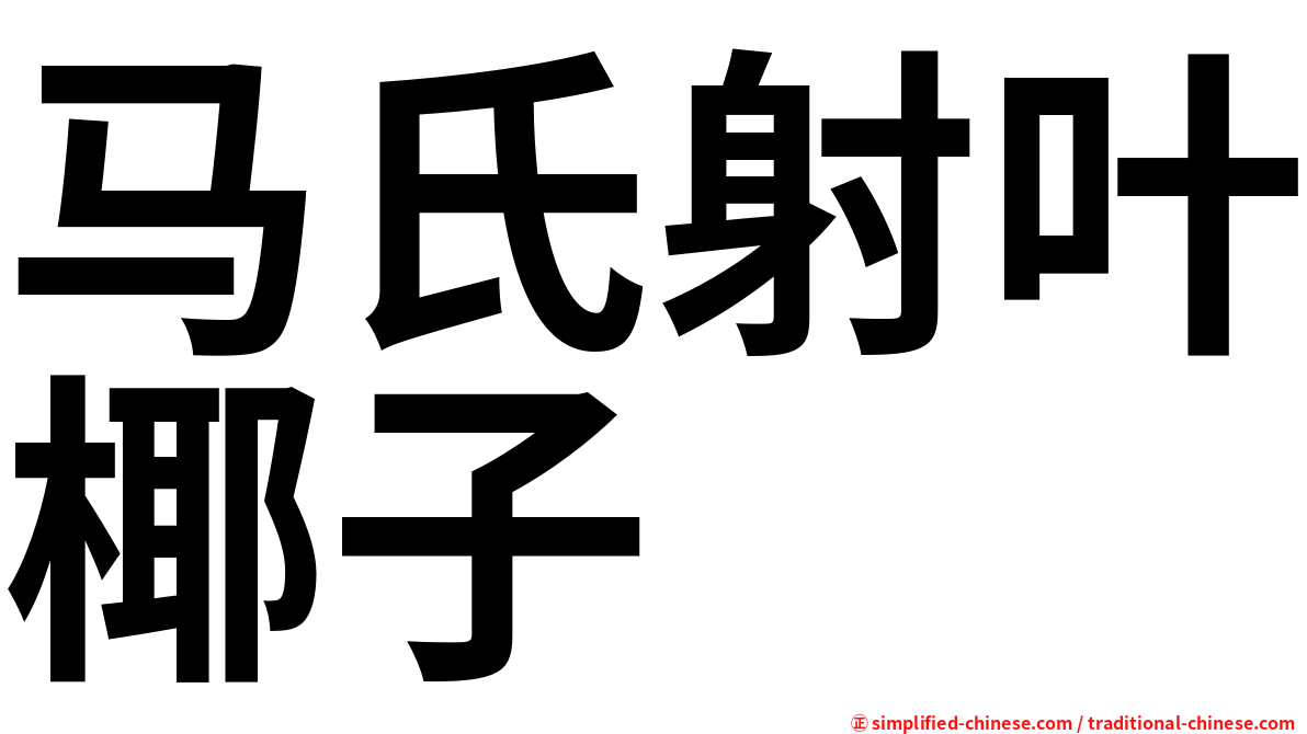 马氏射叶椰子