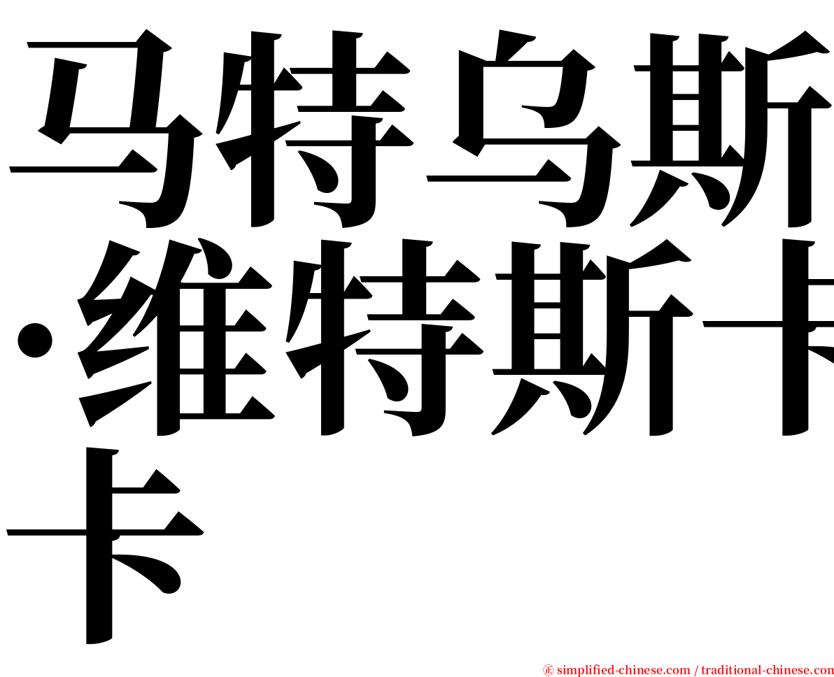 马特乌斯·维特斯卡 serif font