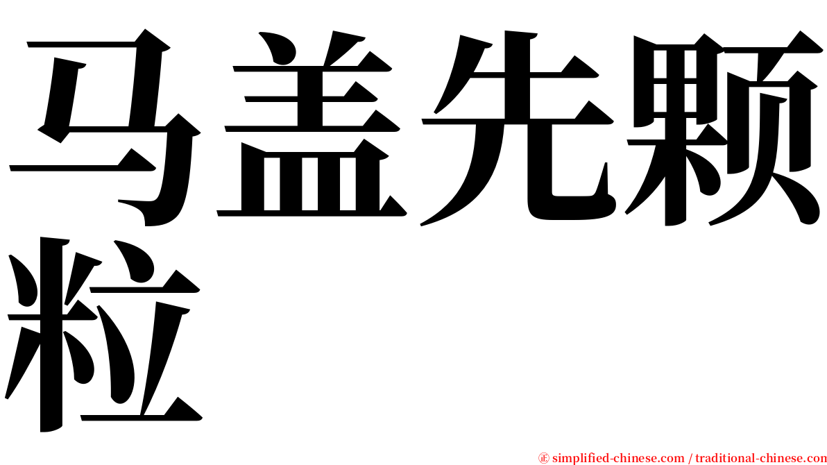 马盖先颗粒 serif font