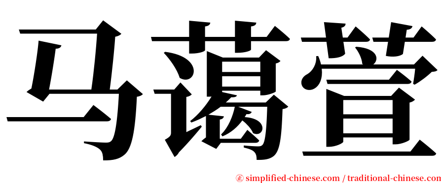 马蔼萱 serif font