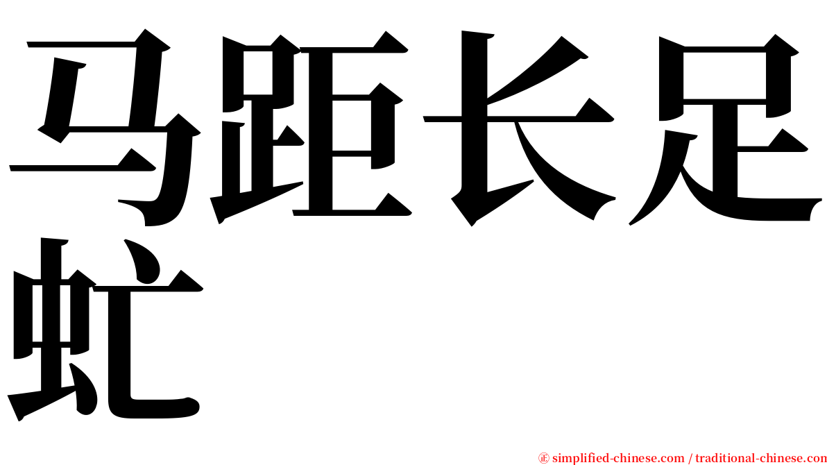 马距长足虻 serif font