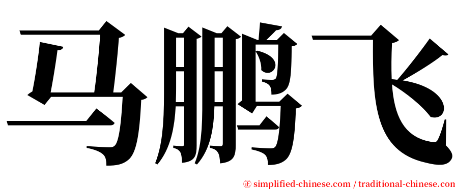 马鹏飞 serif font