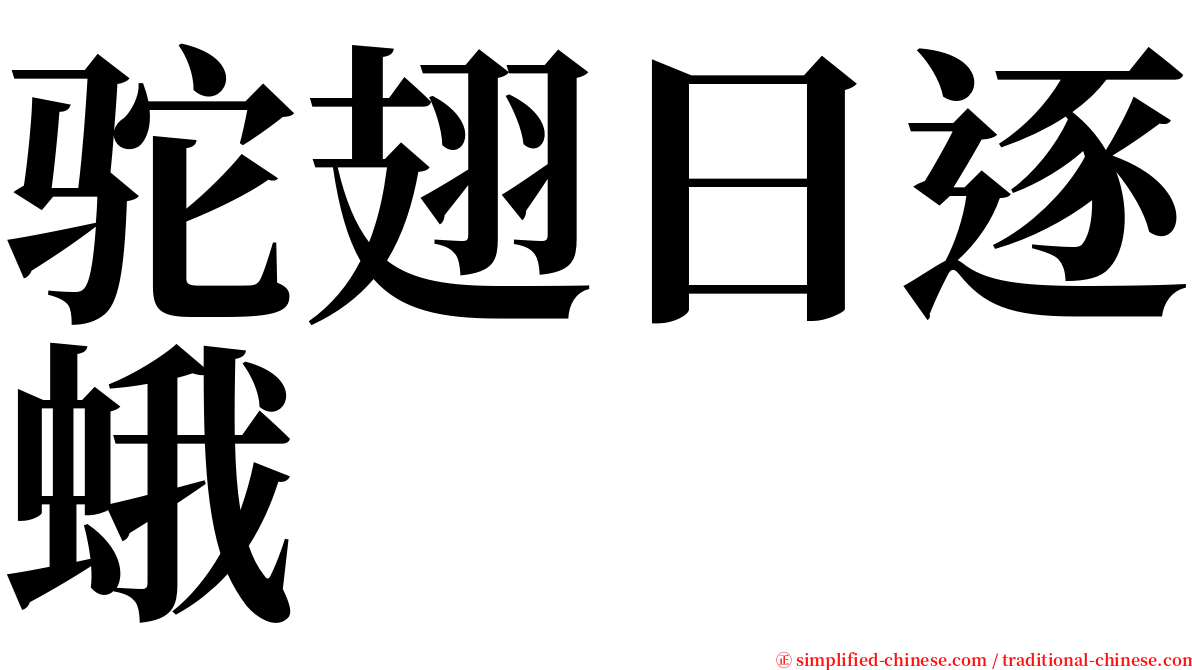 驼翅日逐蛾 serif font