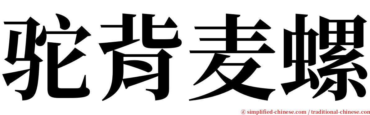 驼背麦螺 serif font