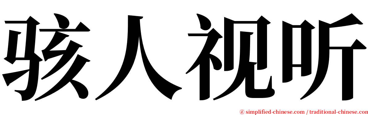 骇人视听 serif font