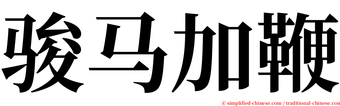 骏马加鞭 serif font