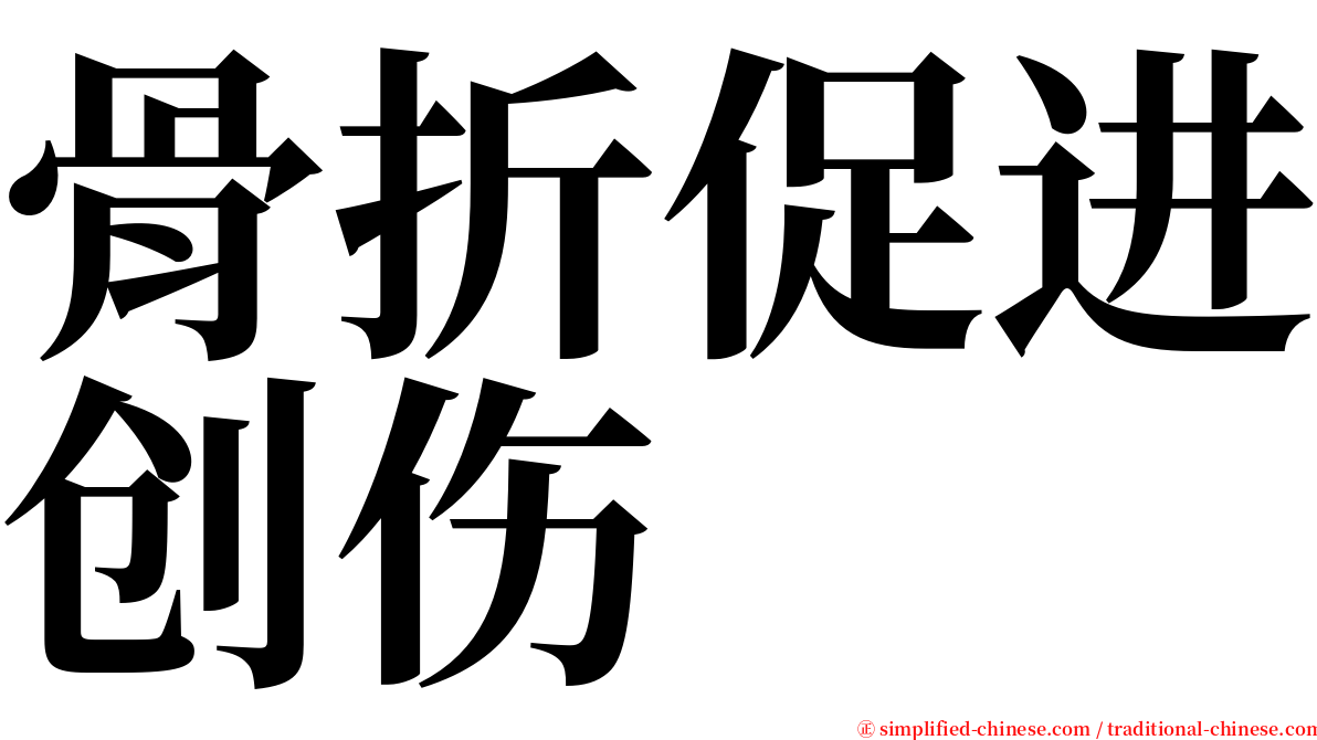 骨折促进创伤 serif font