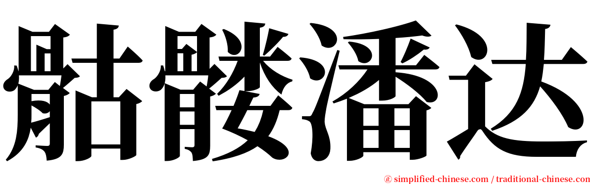 骷髅潘达 serif font