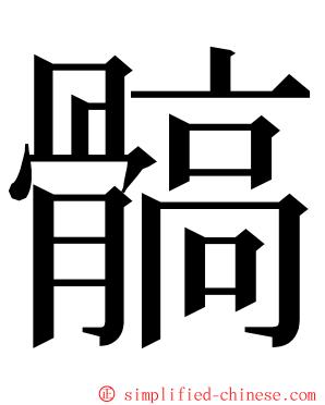 髇 ming font