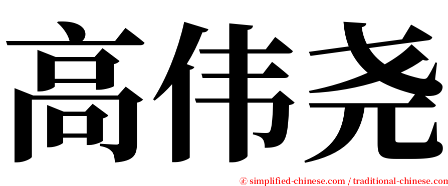 高伟尧 serif font