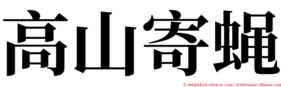 高山寄蝇 serif font