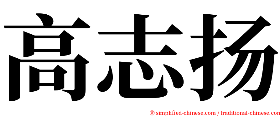 高志扬 serif font