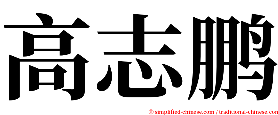 高志鹏 serif font