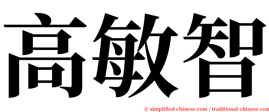 高敏智 serif font