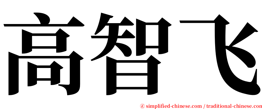 高智飞 serif font