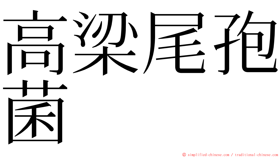 高梁尾孢菌 ming font