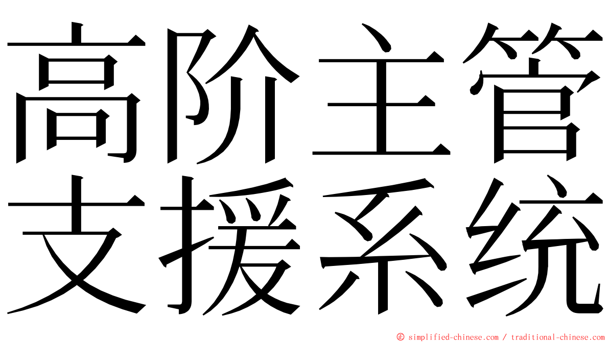 高阶主管支援系统 ming font