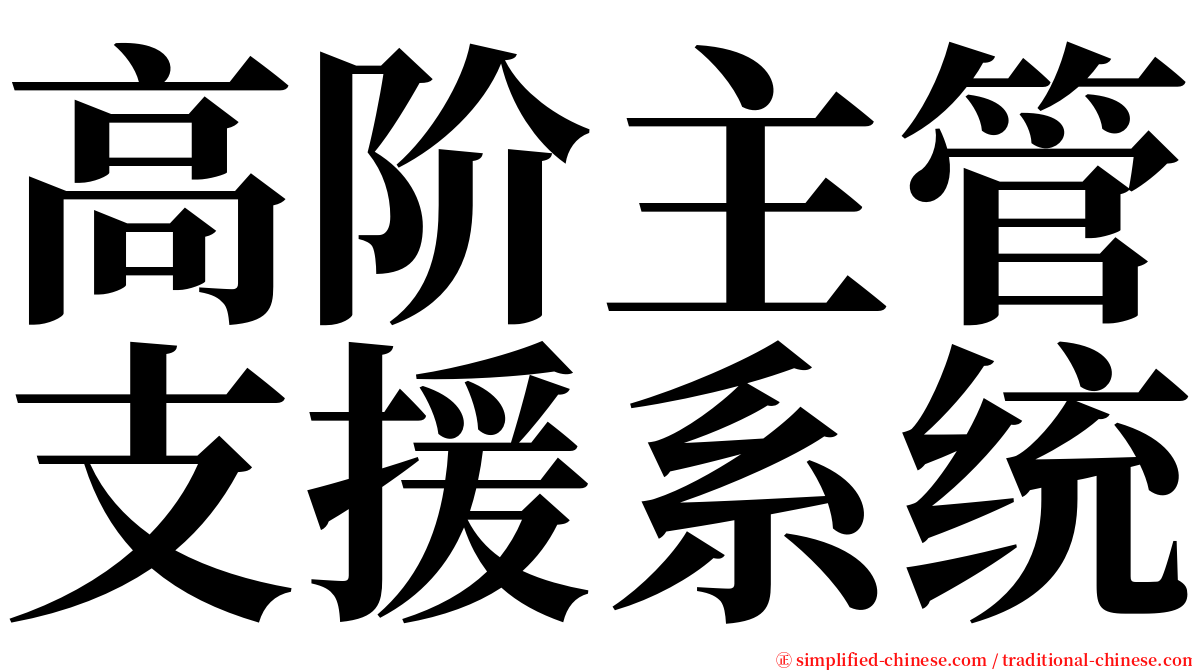 高阶主管支援系统 serif font