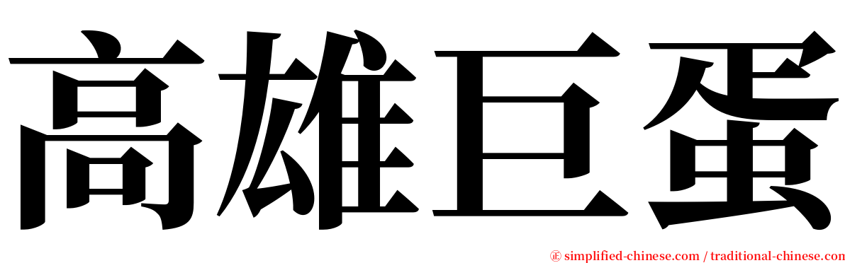 高雄巨蛋 serif font