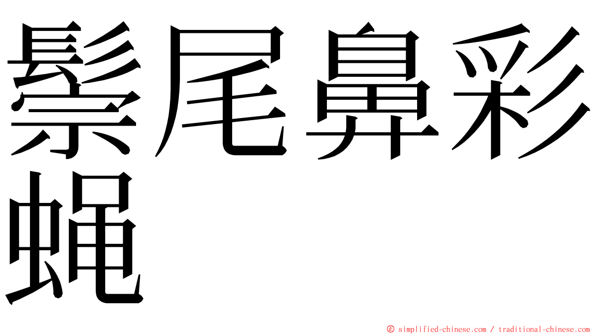 鬃尾鼻彩蝇 ming font