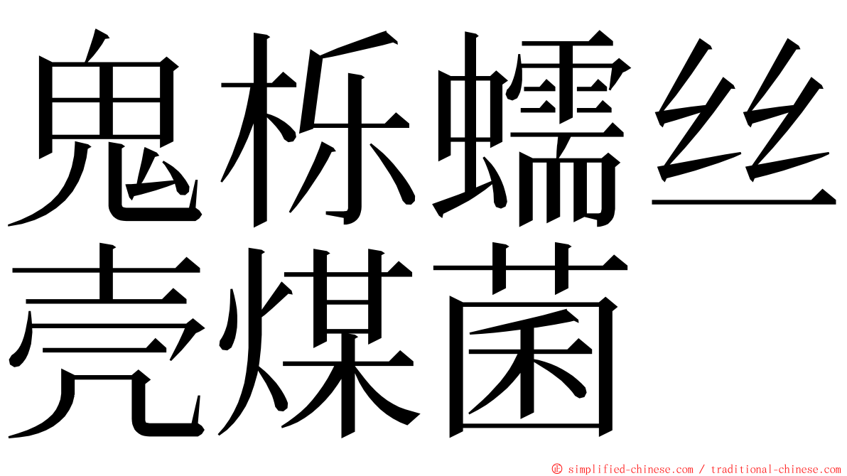 鬼栎蠕丝壳煤菌 ming font