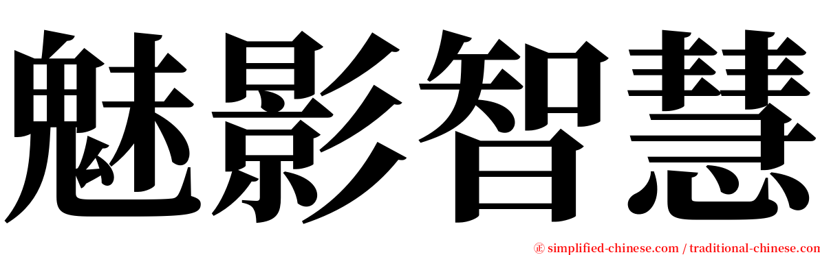 魅影智慧 serif font