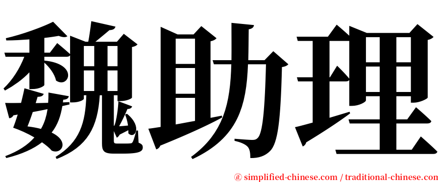 魏助理 serif font