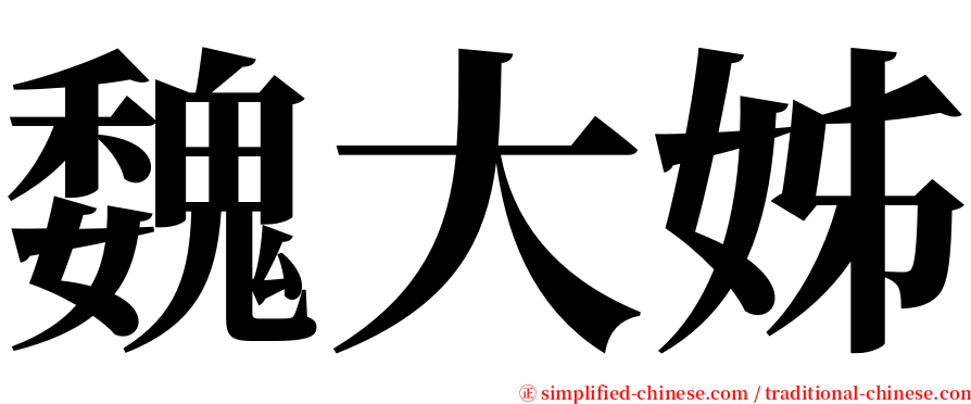 魏大姊 serif font