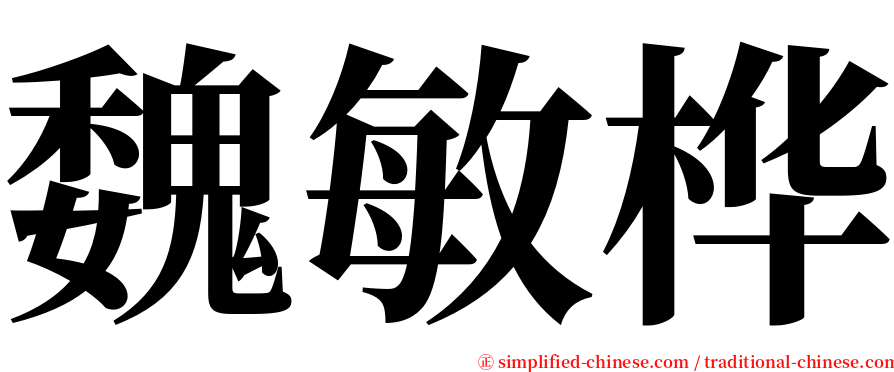 魏敏桦 serif font